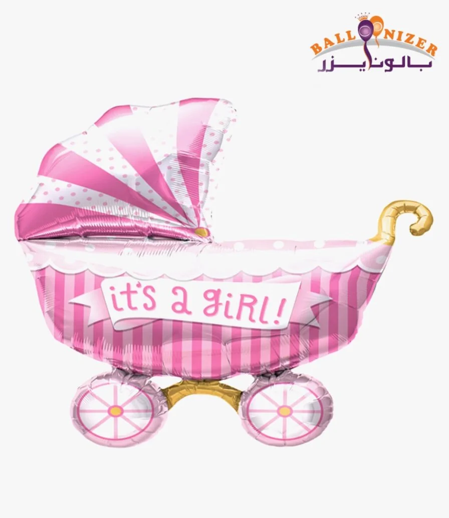 its a girl stroller foil balloon