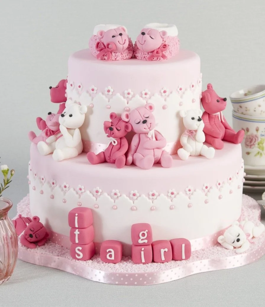 3D Tiered Customized Twin Babies Cake by Sugar Sprinkles 2