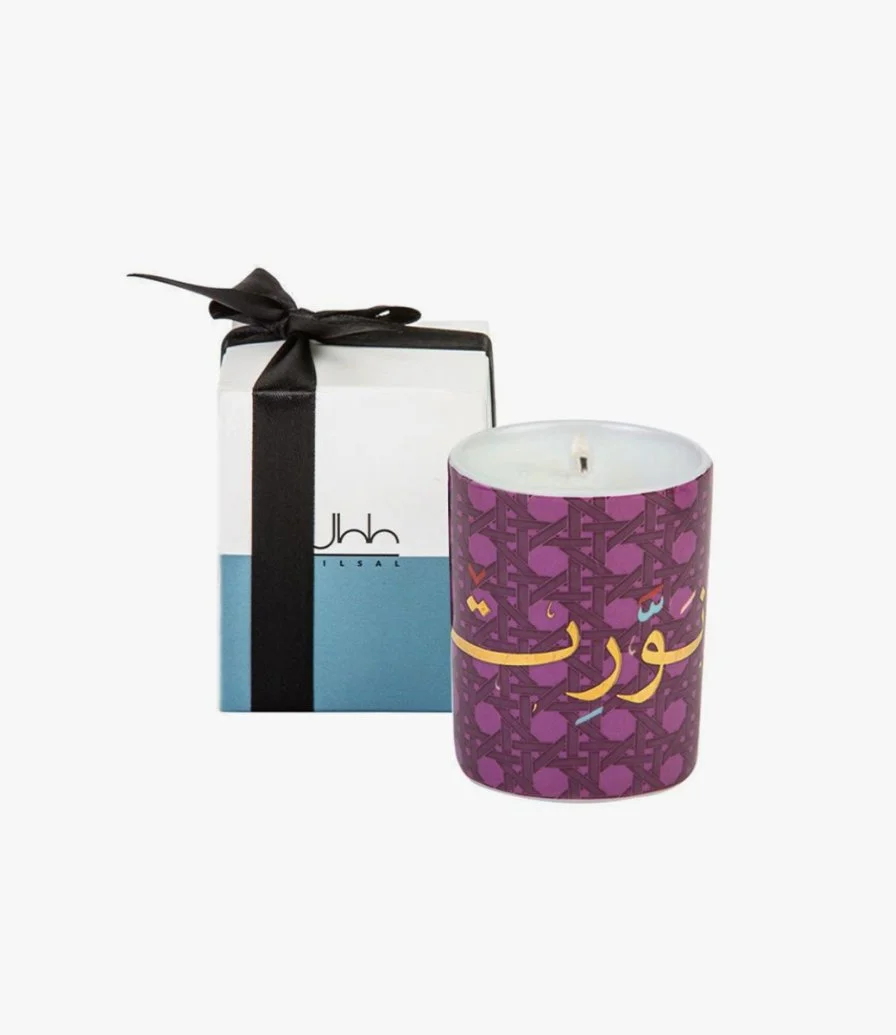 Khaizaran Rose Heritage Candle - Purple - 60g by Silsal