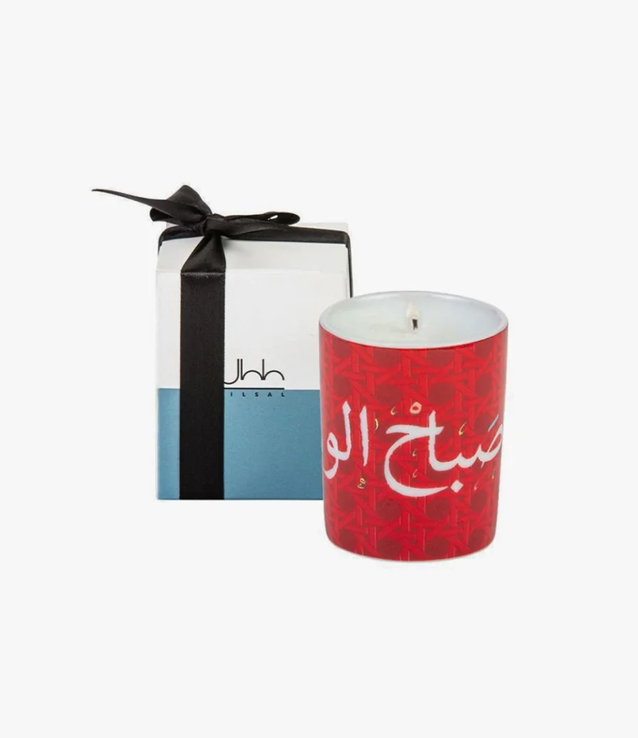 Khaizaran Rose Heritage Candle - Red - 60g by Silsal