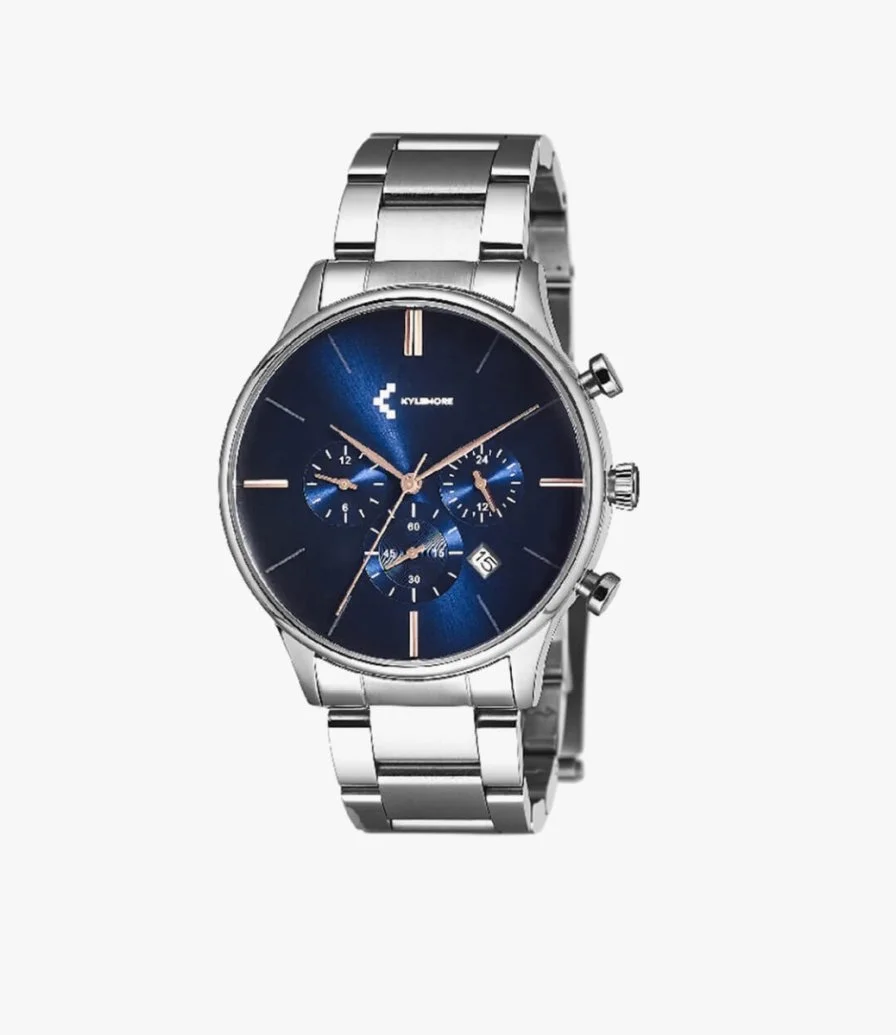 Kylemore Silver And Blue Watch for Men