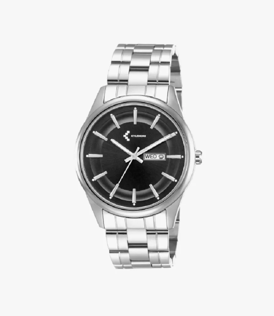 Kylemore Silver And Black Watch for Men
