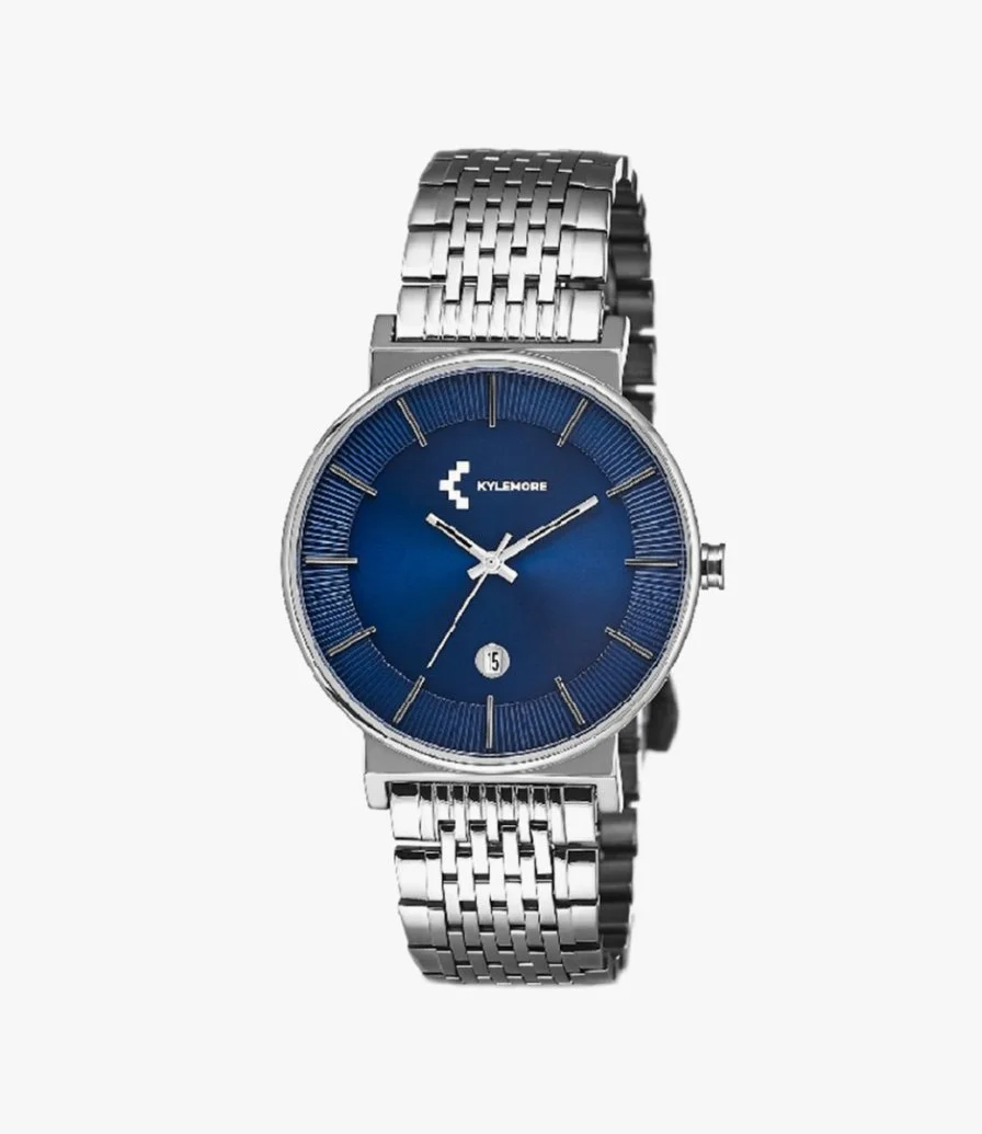 The Kylemore Silver And Blue Watch For Men