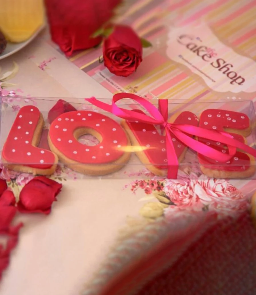 L.O.V.E Letters Biscuits by The Cake Shop 
