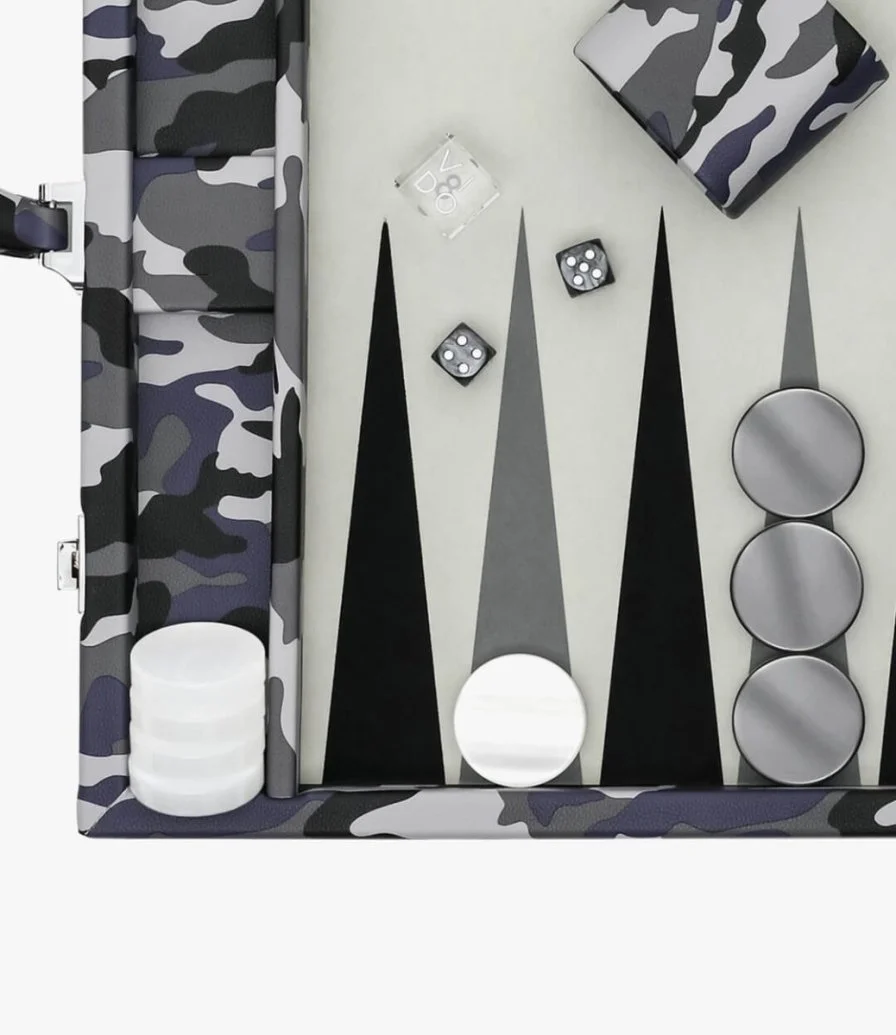 Large Camouflage Backgammon Set By VIDO Backgammon