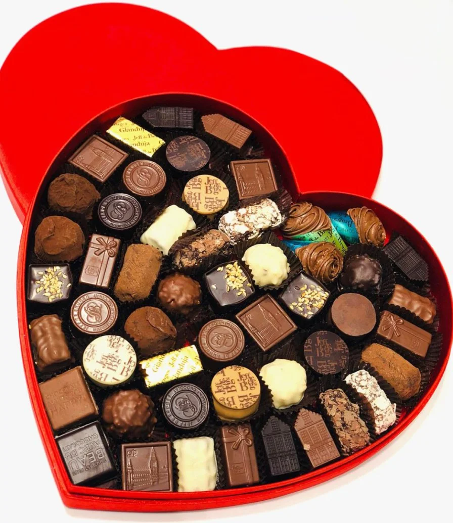 Extra Large Heart Shaped Chocolate Box by Jeff de Bruges
