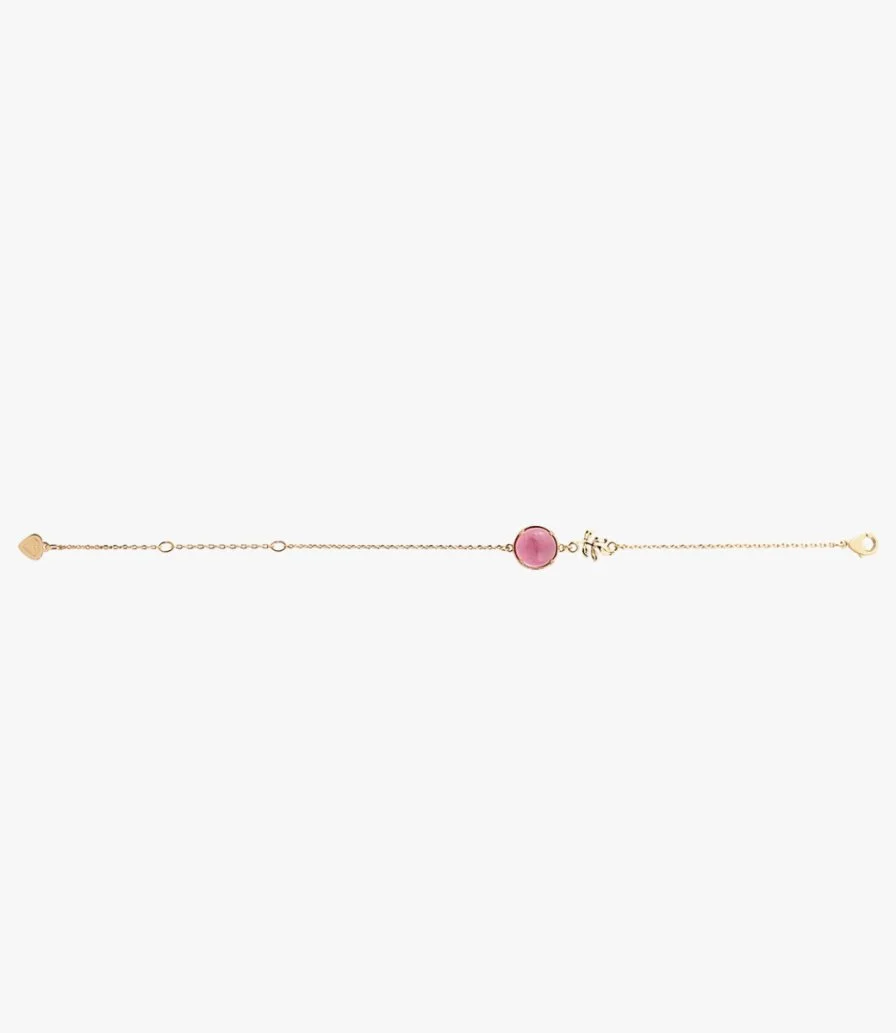 Pink Leaf Bracelet by Fluorite 