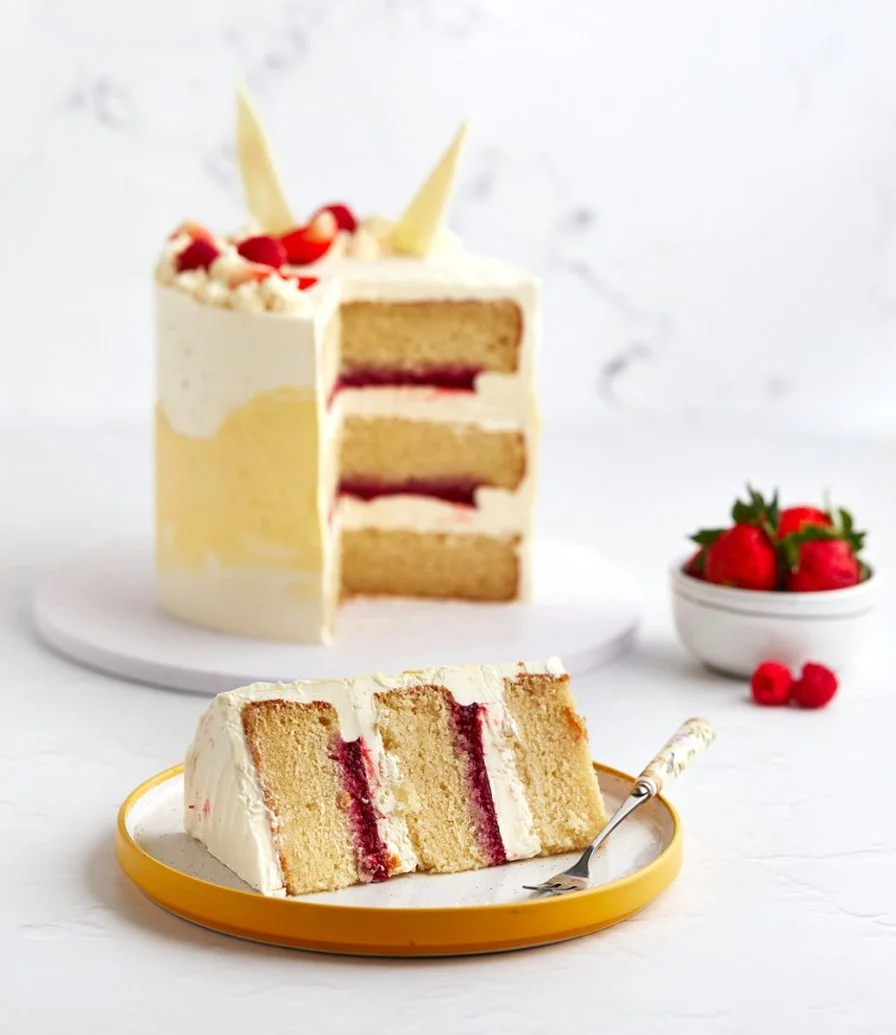 Lemon Raspberry Cake 1.5kg by Joyful Treats