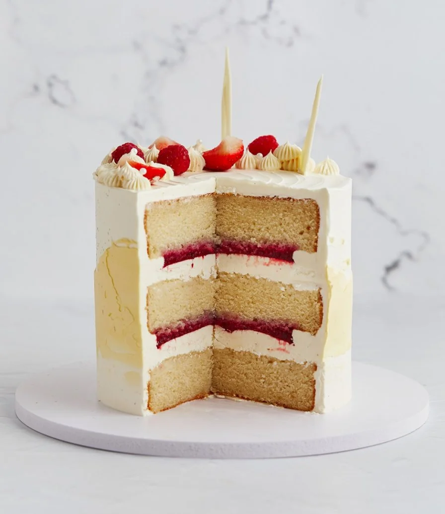 Lemon Raspberry Cake 2kg by Joyful Treats