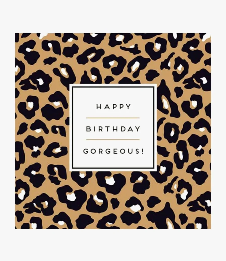 Leopard Print Gorgeous Greeting Card by Alice Scott