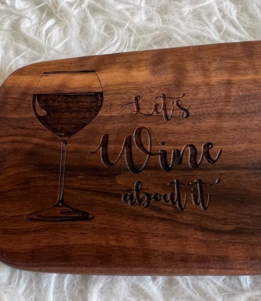 Let's Wine about it - Walnut Board by Bundle of Joy