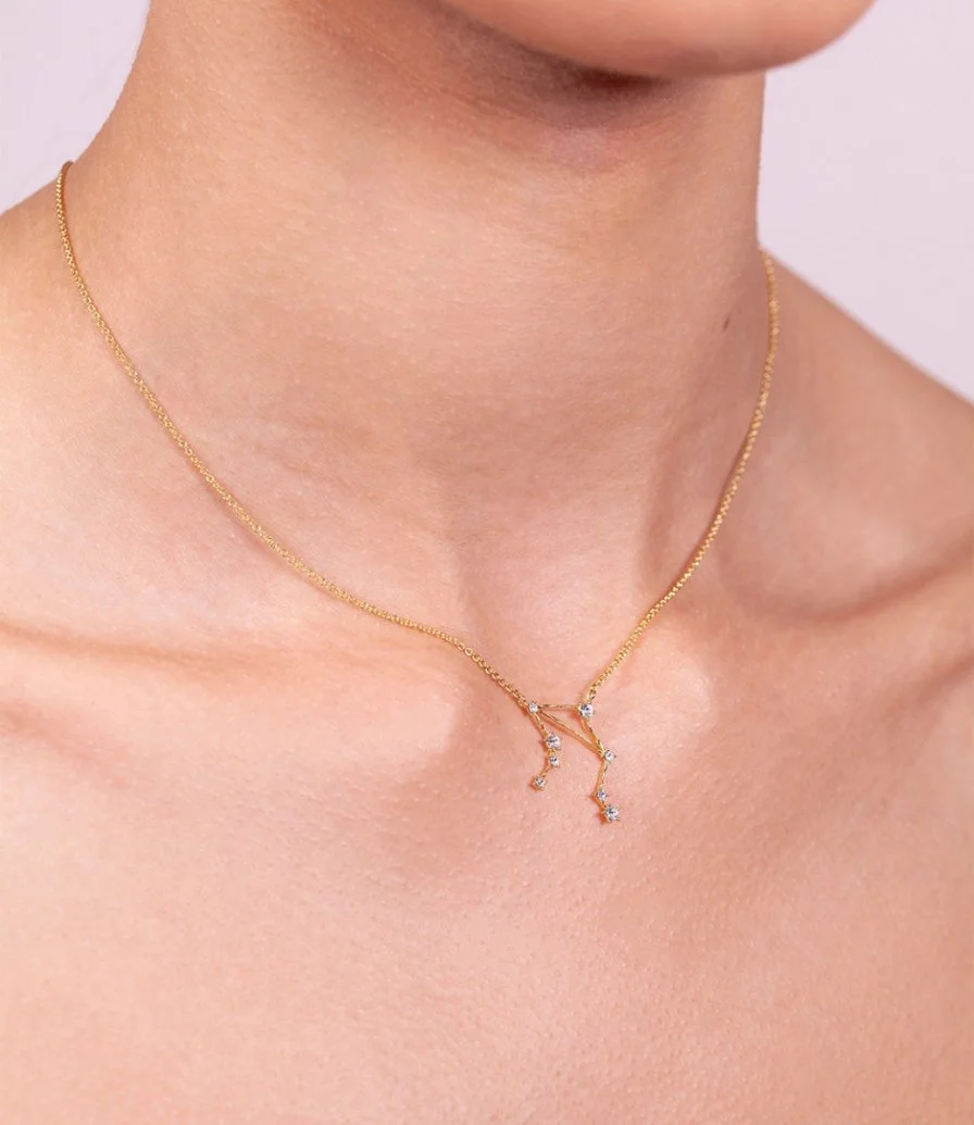 Libra Star Sign Necklace - Gold By Lily & Rose