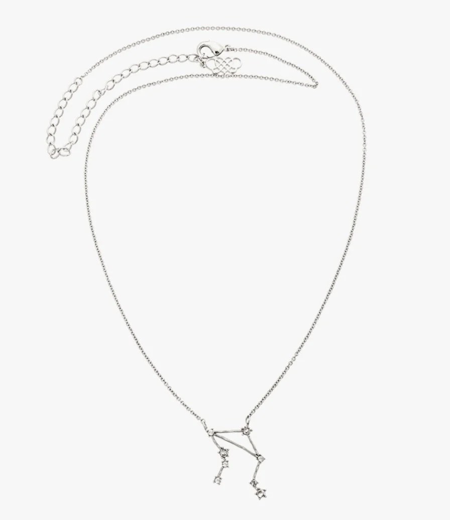Libra Star Sign Necklace - Silver By Lily & Rose