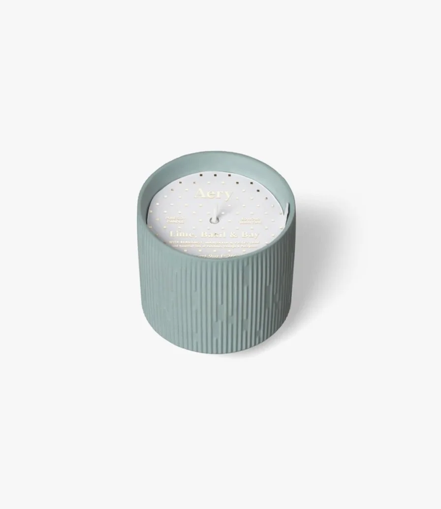 Lime Basil & Bay Ceramic Plant Pot Candle by Aery
