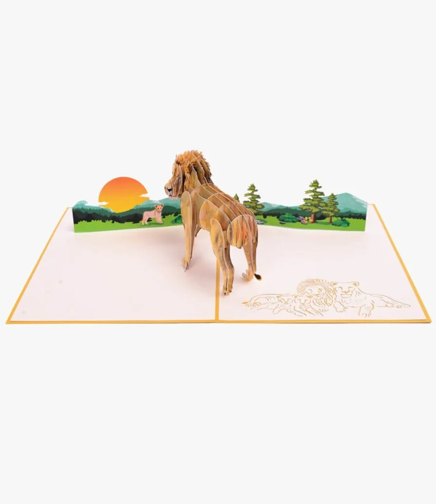 Lion King - 3D Pop up Card By Abra Cards