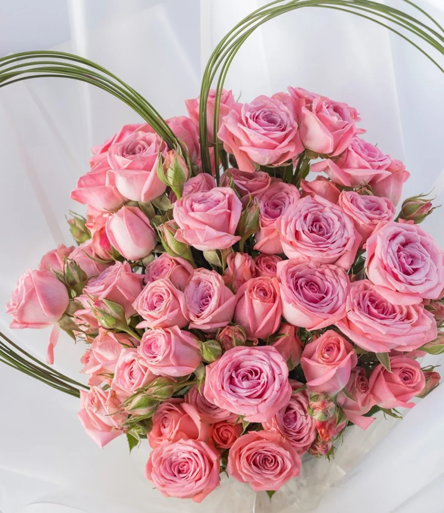 Love You XoXo Pink Rose Bouquet Bundle