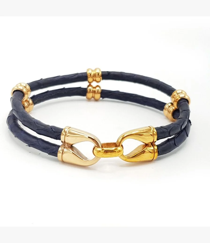 Luxury Python Leather Bracelet by Mecal