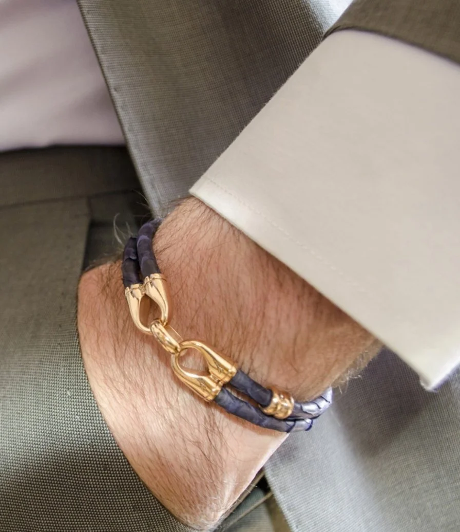 Luxury Python Leather Bracelet by Mecal 