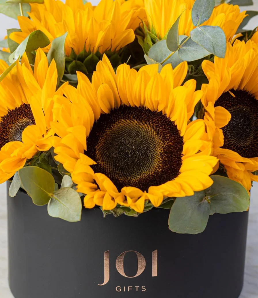Luxury Sunflower Hat Box