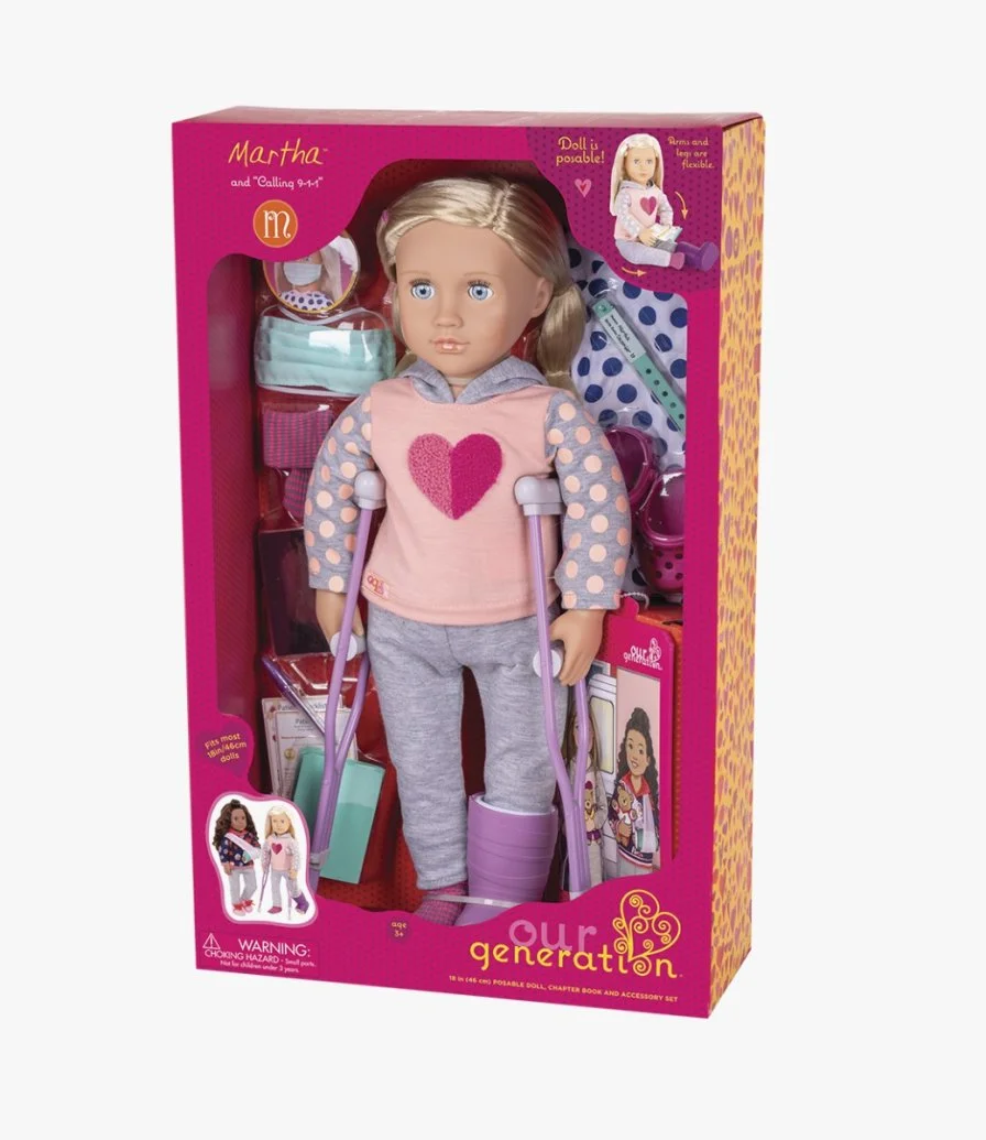 Martha Deluxe Doll with Crutches by Our Generation