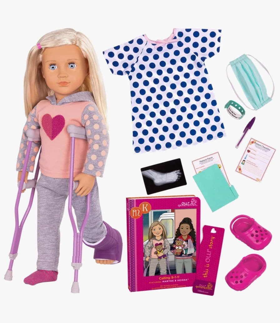 Martha Deluxe Doll with Crutches by Our Generation