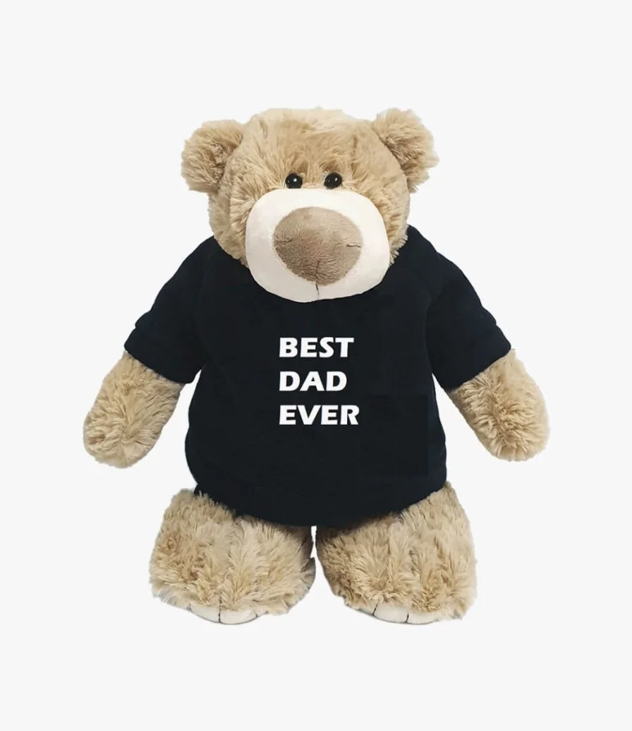 Mascot Bear with Best Dad Ever Hoodie 38cm by Fay Lawson 