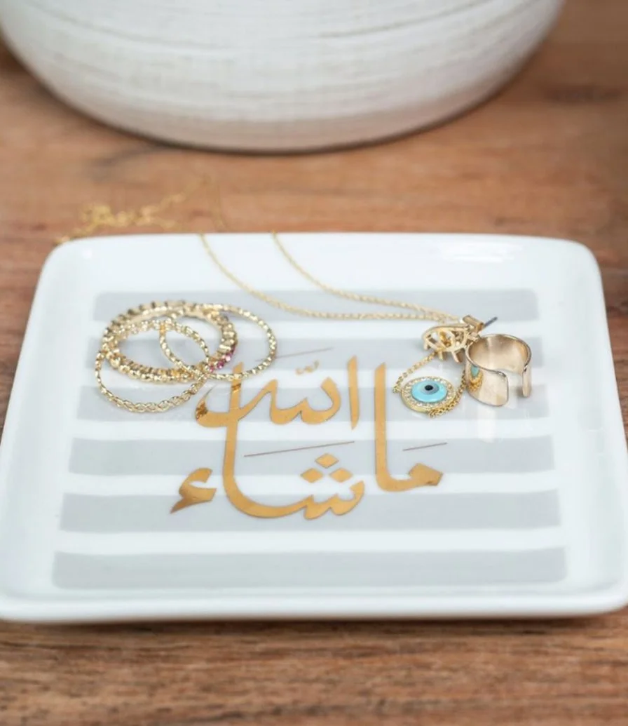 Mashallah Square Catchall Tray by Silsal