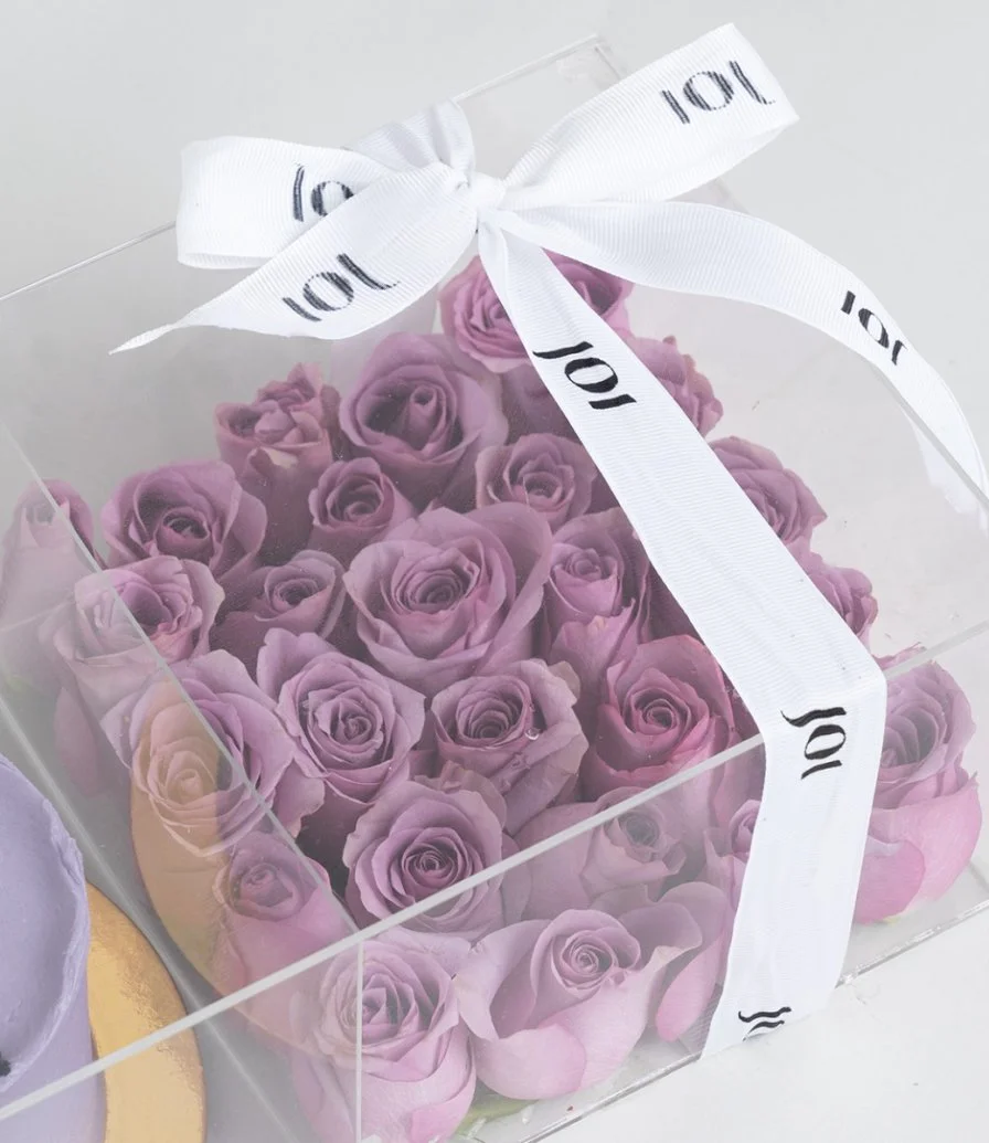 Mauve Roses and a graduation cake Bundle