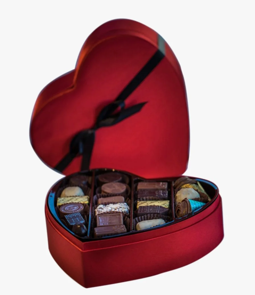 Medium Heart Shaped Chocolate Box by Jeff de Bruges