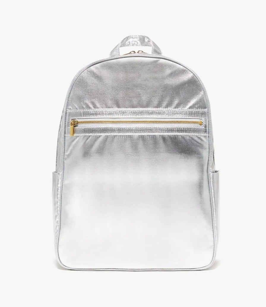 Metallic Silver Backpack by bando