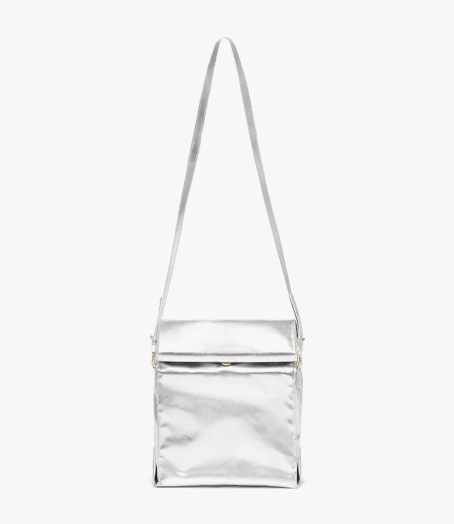 Metallic Silver Crossbody Bag by bando