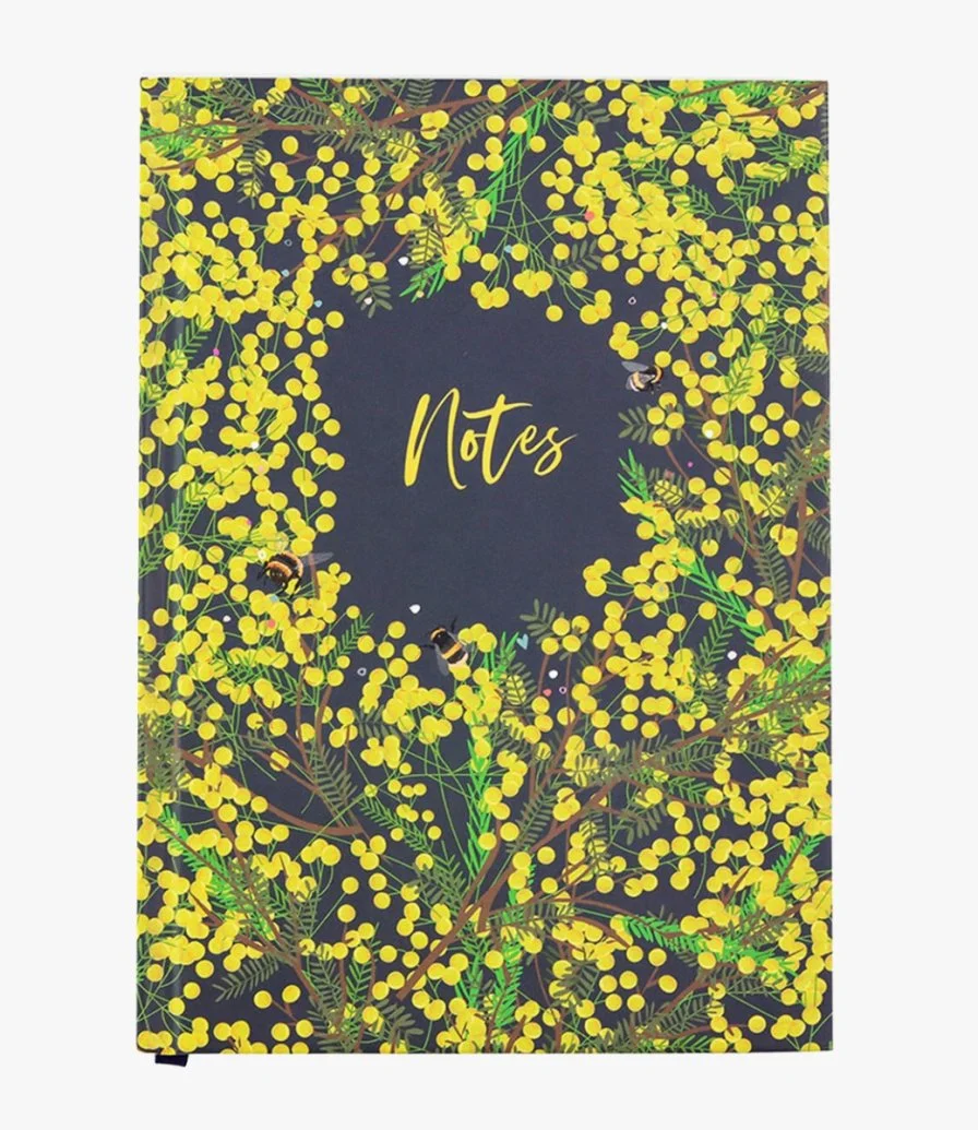 Mimosa A5 Hardback Notebook by Belly Button
