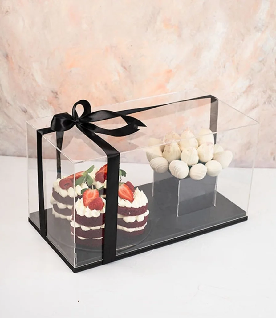 Mini Cakes and Berries Arrangement by NJD