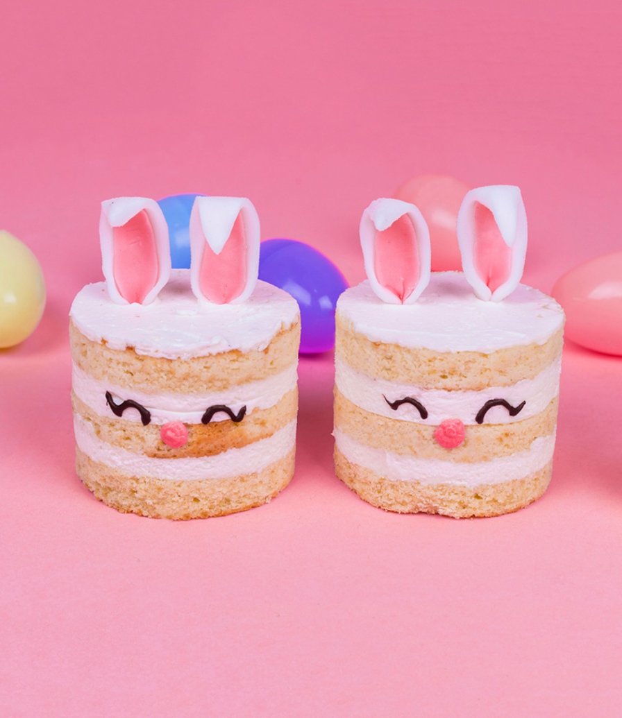 Mini Easter Bunny Cakes by Sugarmoo 