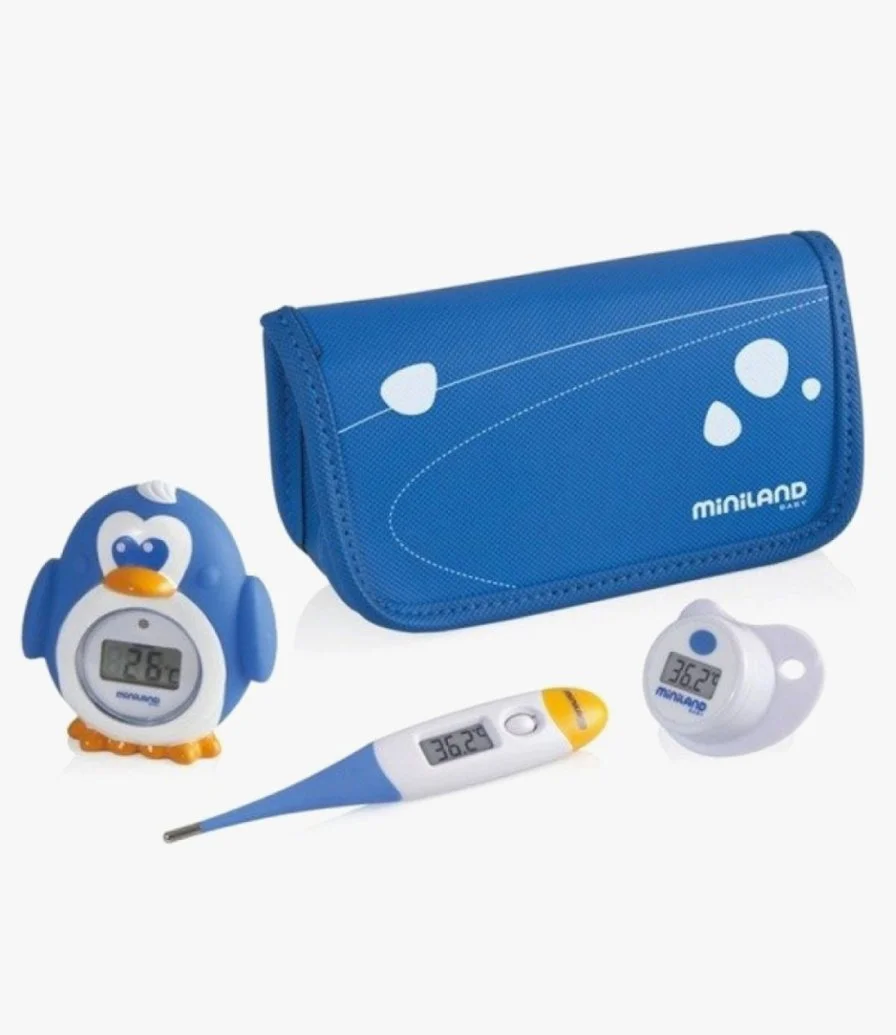 عدة ميزان حرارة للطفل من شركة Miniland لون أزرق (89080)