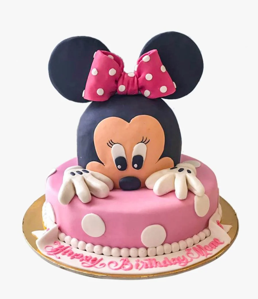 Minnie Mouse Birthday Cookie Cake