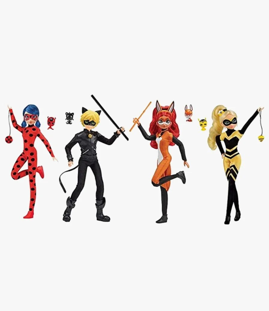 Miraculous Heroez Gift set (Queen Bee/Ladybug/Cat Noir/Rena Rouge) Doll 