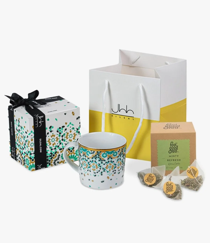 Mirrors Emerald Minty Refresh Tea Gift Set by Silsal