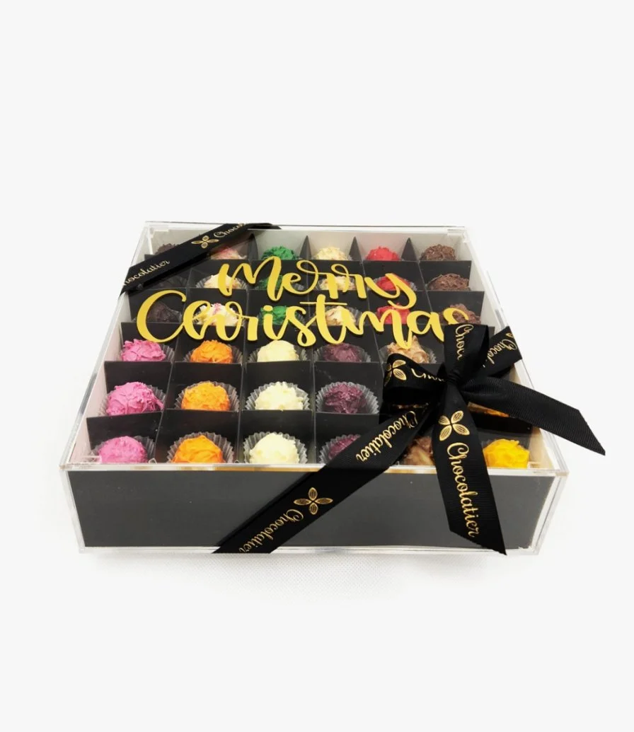 Mixed Acryic Christmas Chocolate Gift Box 72 pcs by Chocolatier