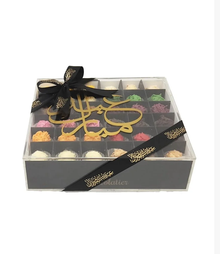 صندوق هدايا العيد أكرييك المختلط 72 قطعة من شوكولاتييه