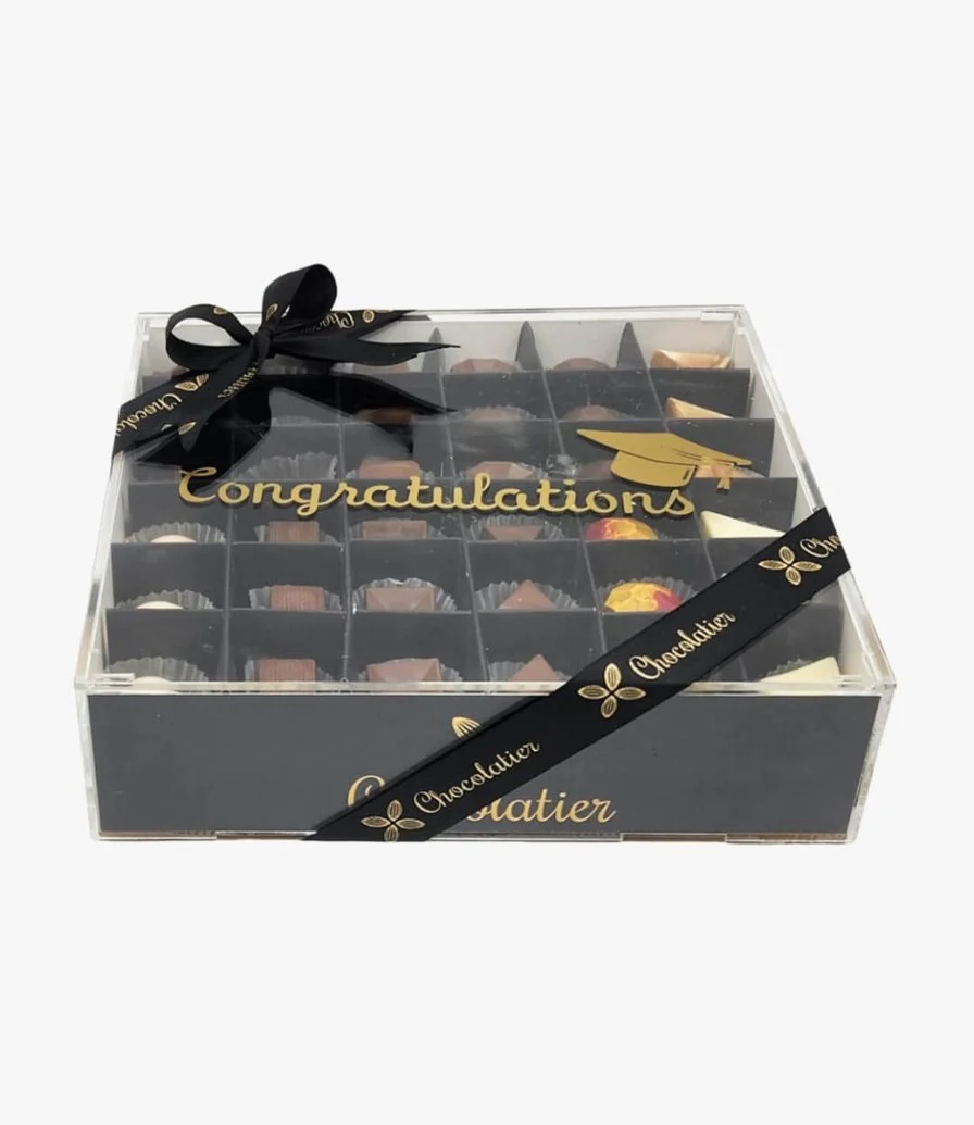Mixed Acryic Graduation Gift Box 72 pcs by Chocolatier