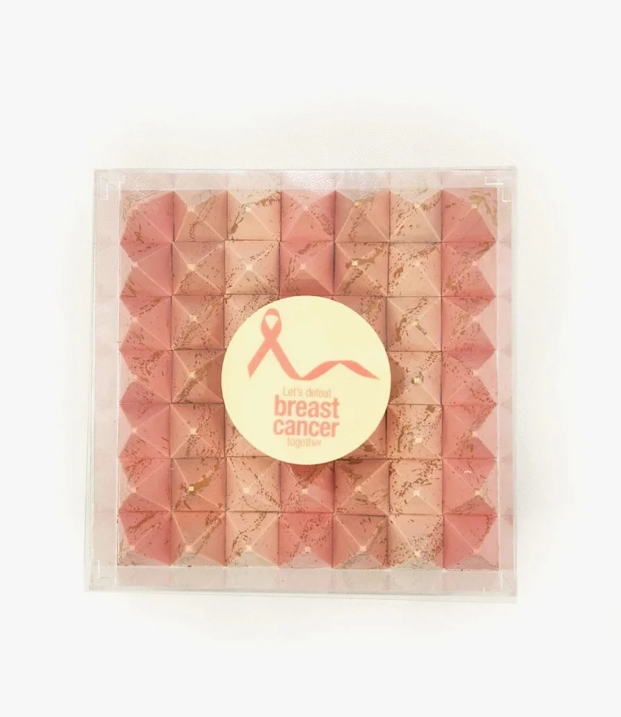 Mixed Chocolate Breast Cancer Awarness Month Acrylic Box 1kg By Chocolatier
