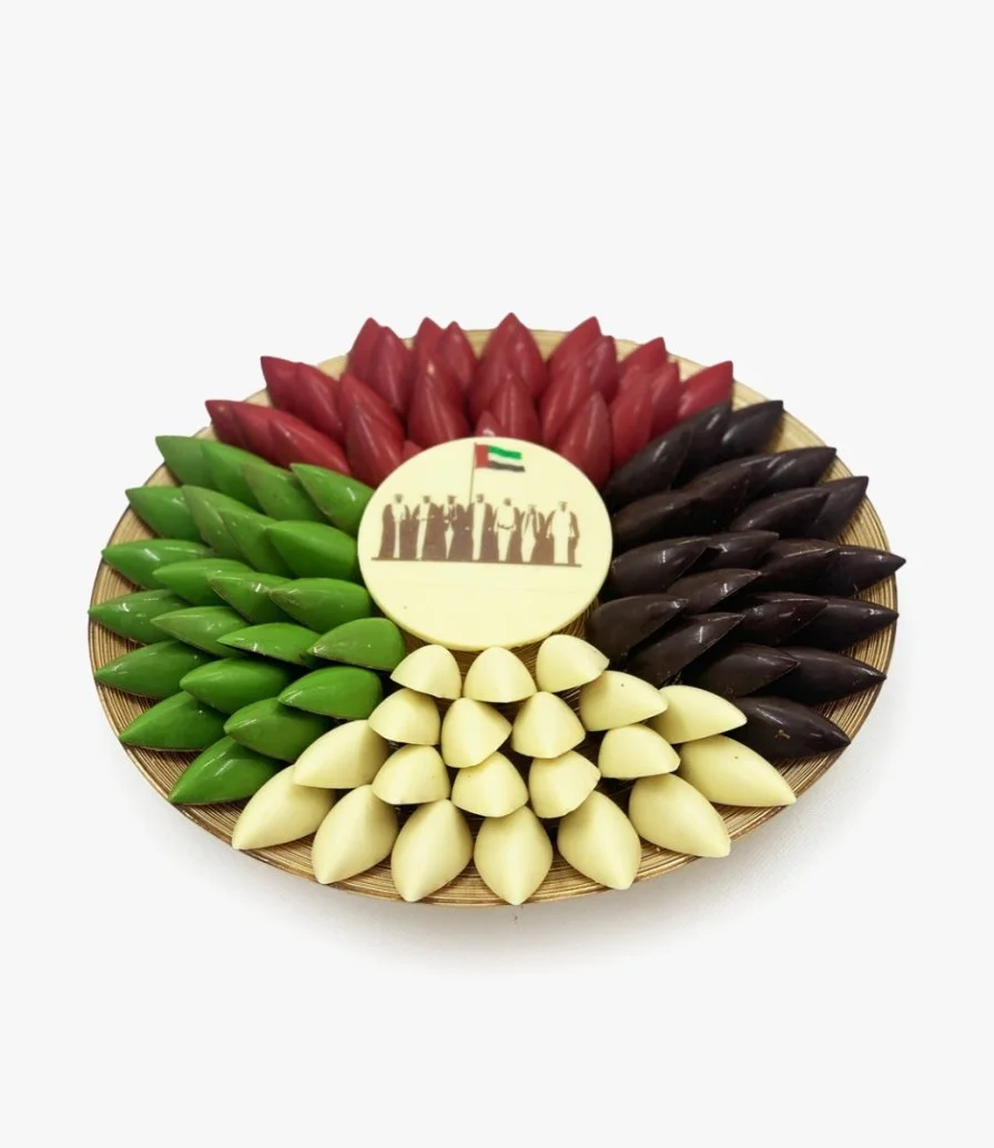 صينية شوكولاتة مختلطة لليوم الوطني لدولة الإمارات العربية المتحدة 1 كجم من شوكولاتيير