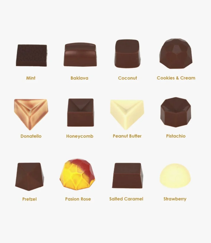 شوكولاتة مشكلة وسط 24 قطعة من شوكولاتيير