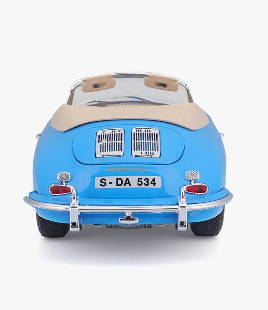 نموذج سيارة 1961 بورش 356B كابريوليه سيارة زرقاء قابلة للتحويل