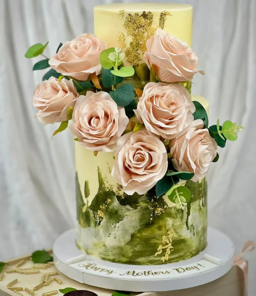 Mother's Day Floral Cake by Sugaholic