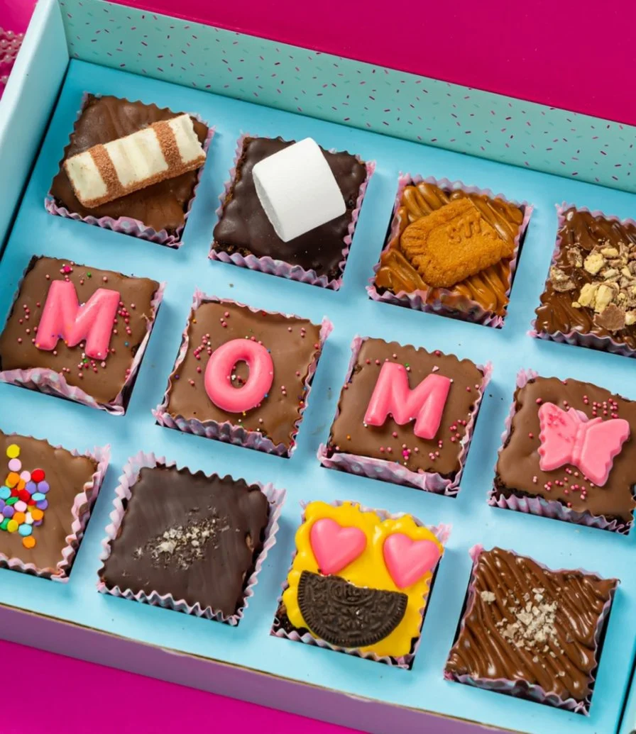 Mother's Day Mix Collection Box of 12 Brownies by Oh Fudge