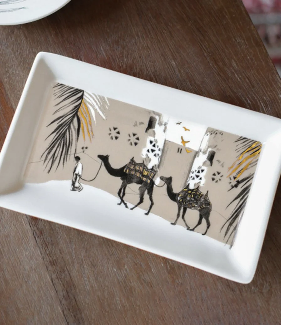 Naseem Rectangular Trinket Tray - Camel by Silsal