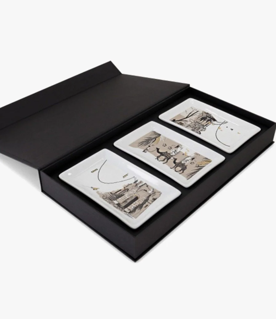 Naseem Rectangular Trinket Trays Set of 3 by Silsal