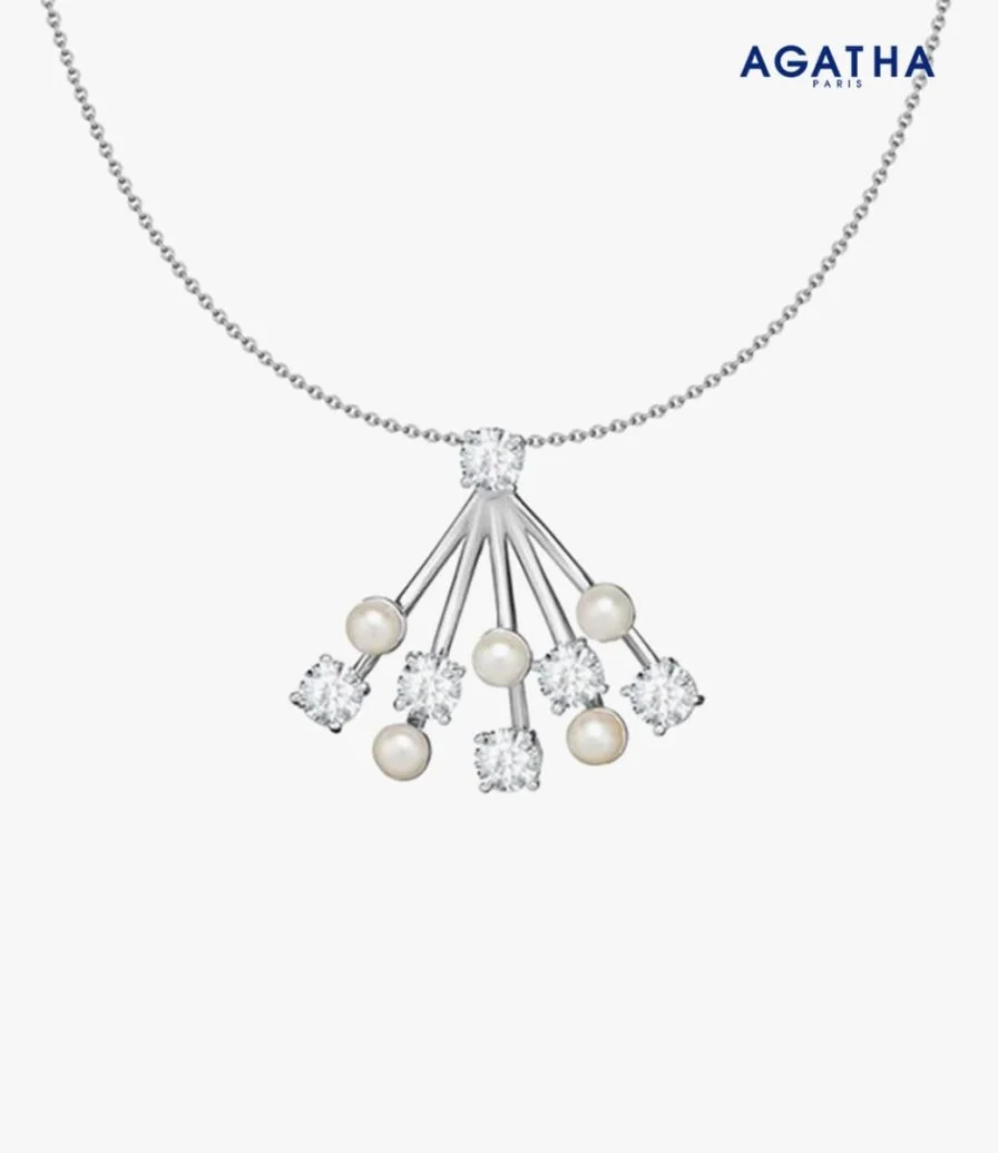 Necklace With Pearls and CZ